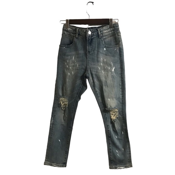 Acne Studios distressed painted jeans 25 biker moto punk - Picture 1 of 6